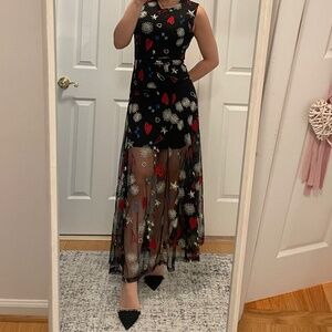 Maje Rosia Embroidered Dress